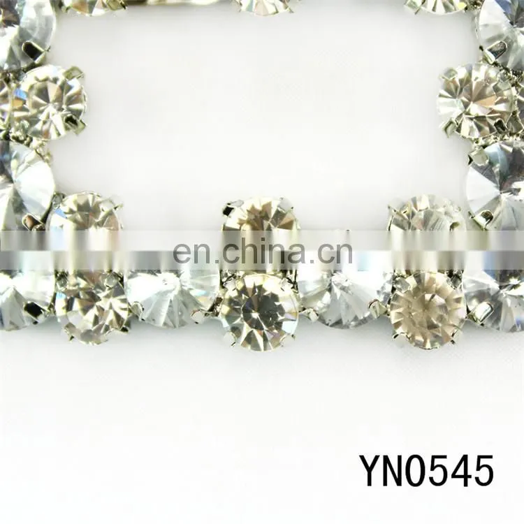 cheap round rhinestone square accessories buckle for shoes