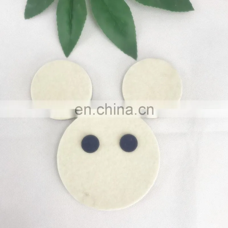 Black/white self-adhesive wool felt polishing pad wheel
