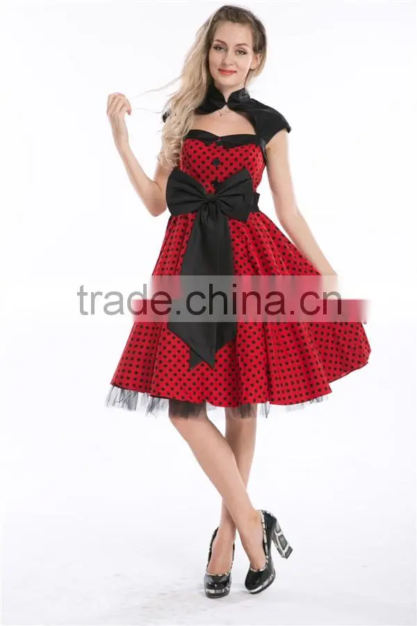 2016 walson instyles new designed front lace up mini short skirts Alice in wonderland costume