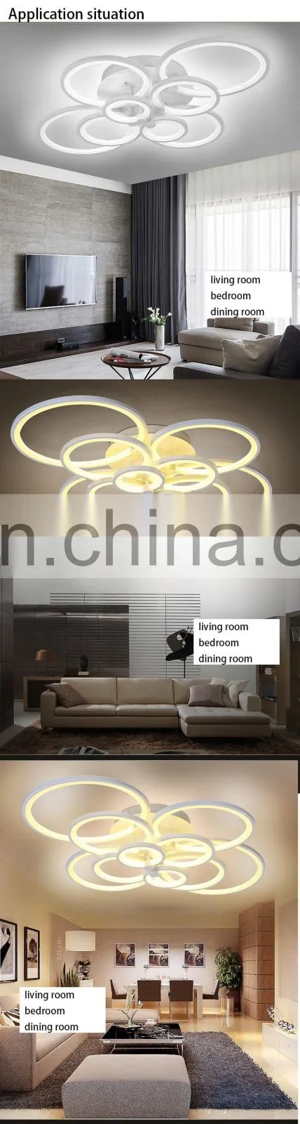 modern dimmable by remote control led acrylic ceiling lights for drawing room