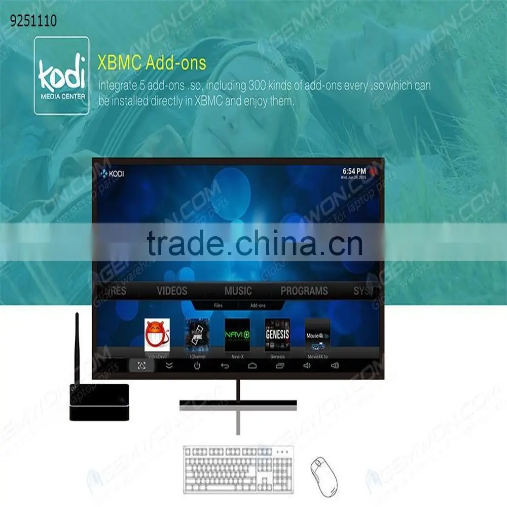Best Price GTQ Smart TV Box Android 4.4 ,2 black color,2.4G & 5G wifi