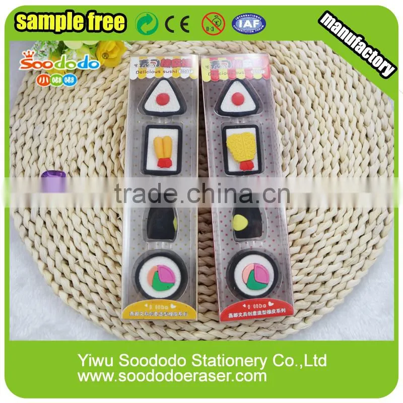cool rubber eraser stationery items for schools children