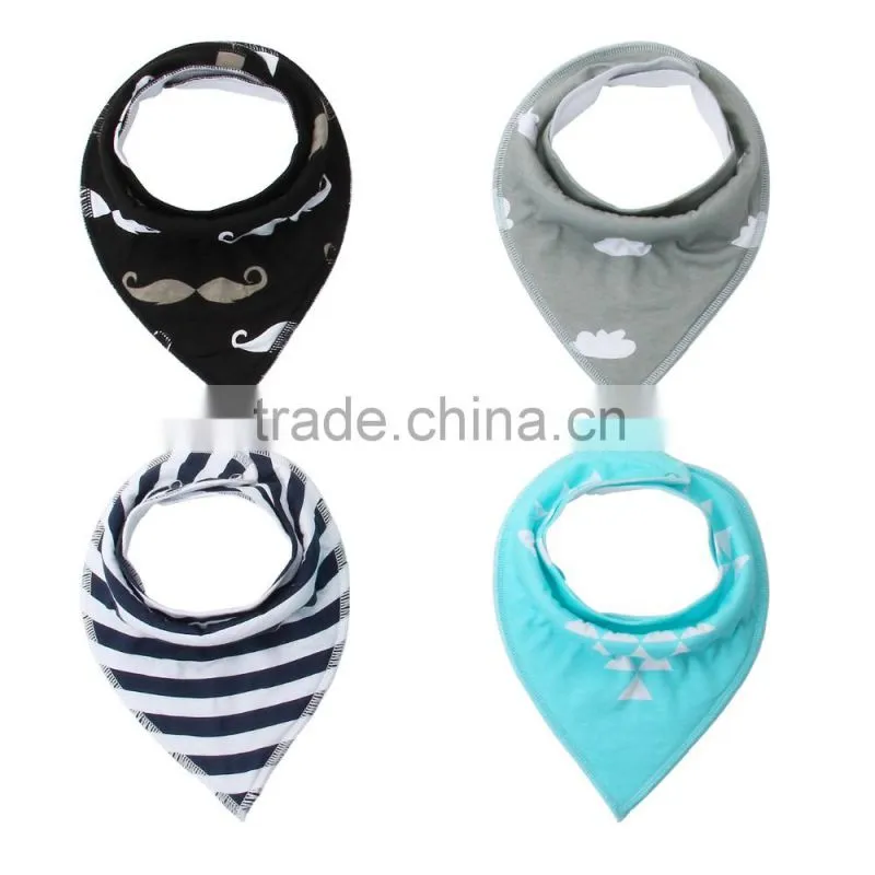 Hot selling customize baby bandana drool bibs absorbent 100% cotton bibs in Amazon USA