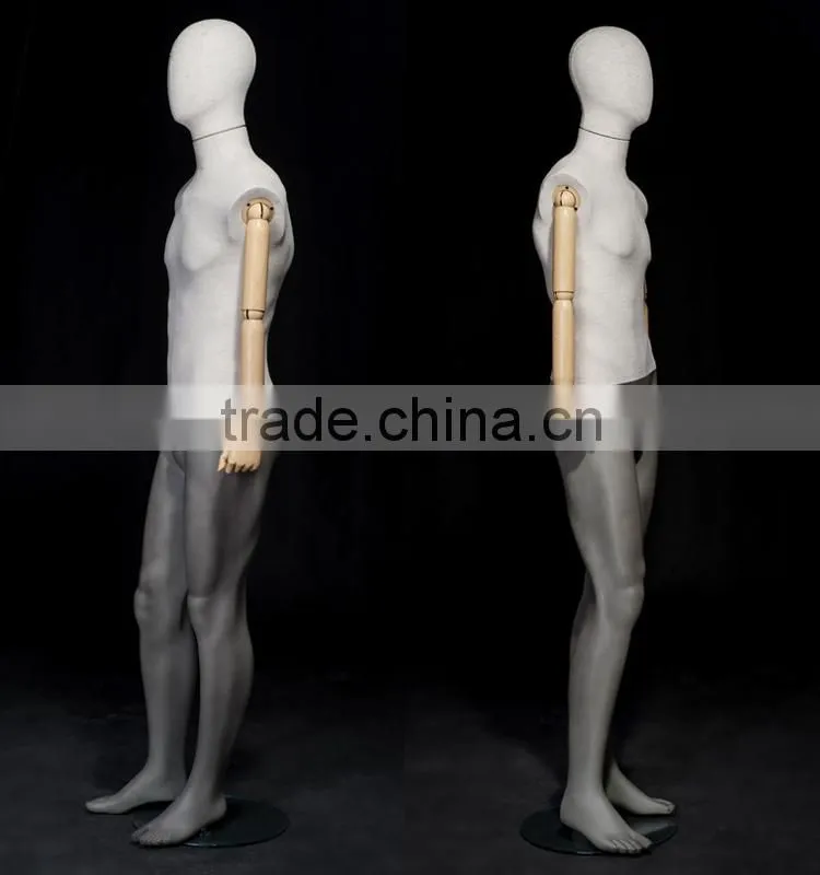 high quality flexible male mannequin with plastic arms
