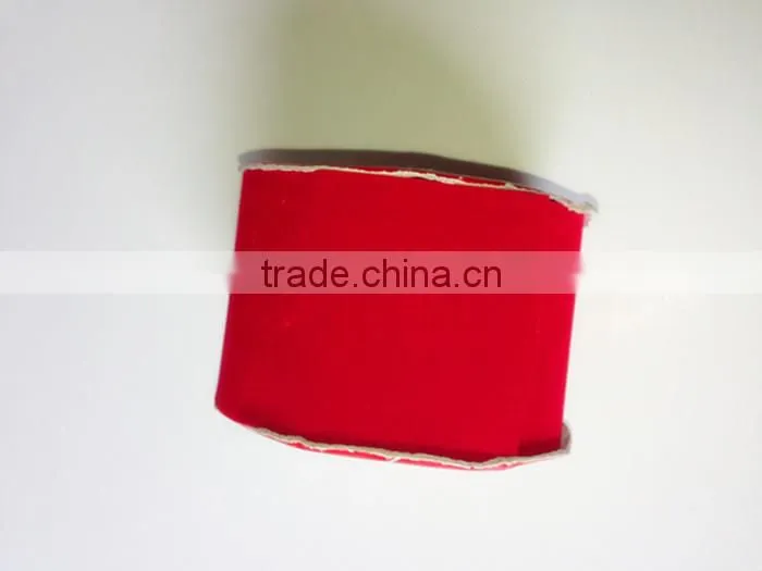 With Gold Lines Christmas Velvet Ribbon Bow Spool/Packing Roll/Velvet Bow
