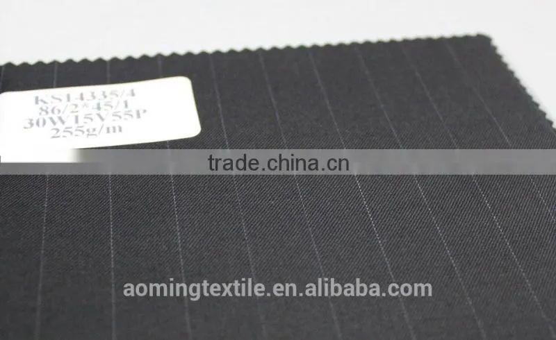 cheap Wool Suit Fabric on PROMOTION with big Stripes