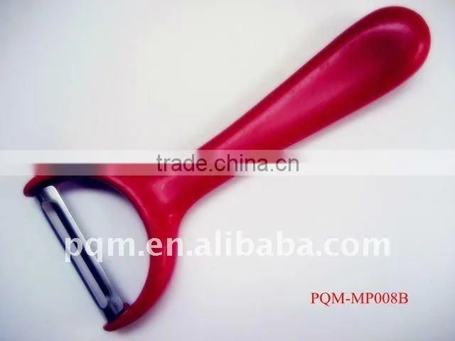 Passing food grade convenient used Y shape red veggie peeler 008B