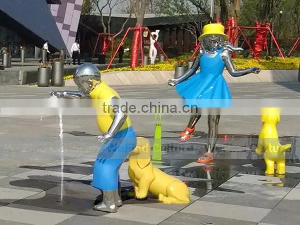 Metal Stainless Steel Welded Figure Sculptures for Plaza