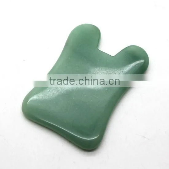 Wholesale Thickening type Scraping Natural green Jade stone for health