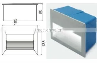 3w led recessed wall light