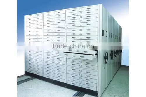 storage system mobile mass shelves for drawing pages