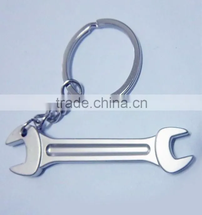 Metal Ring Shinny Silver Fixed Wrench Tool Opener Key Chains