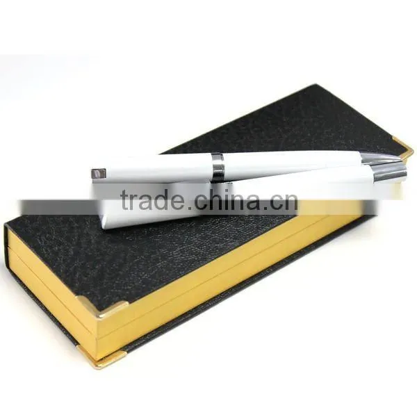 Fashion white with silver plated pen
