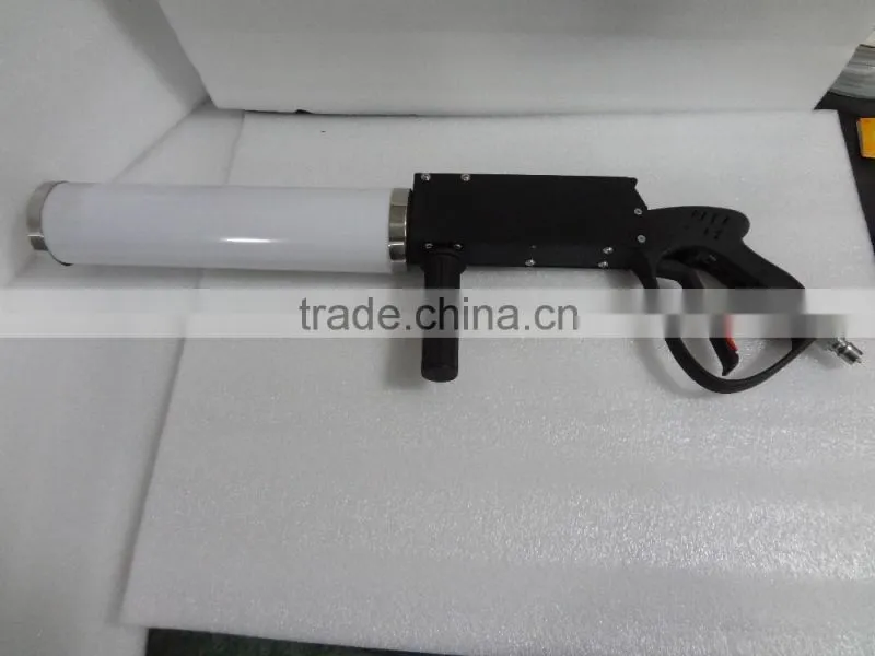 RGB color tube DJ co2 gun rechargeable with 3m high press hose led co2 gun