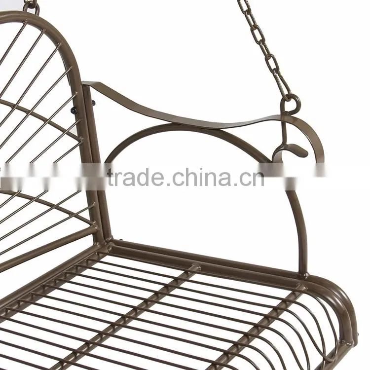 Best Choice Products Leisure Iron Modern Outdoor Patio 3 Seat Double Hanging Swing Chair