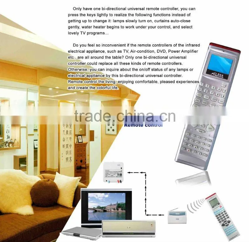 X10/PLC home automation universal remote control/multifunctional remotes for smarthome