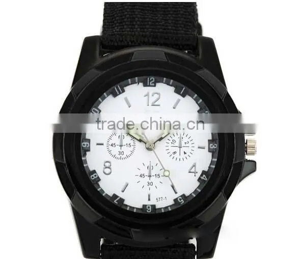 Top quality 2015 New Military Quartz Sport Watch Canvas Strap Fabric Soldier Ourdoor Running Wristwatch Clock