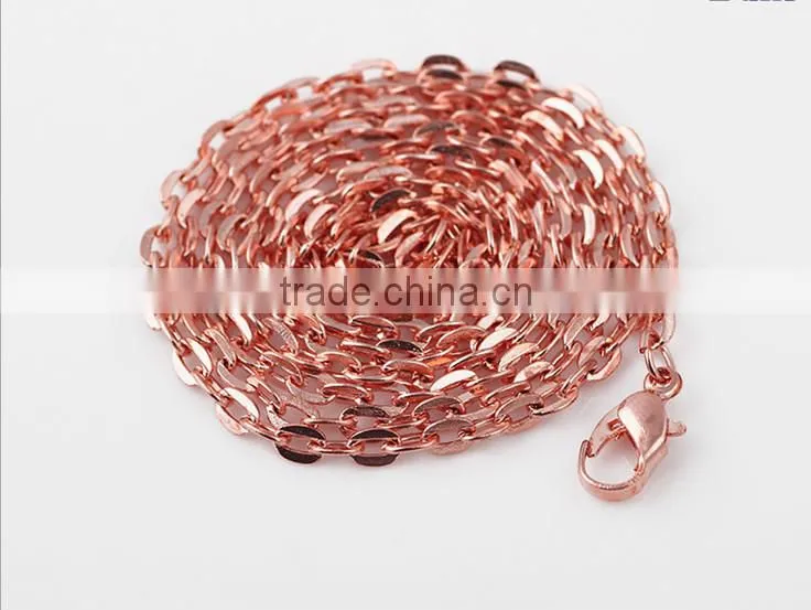 New products gun color necklace alloy necklace 60cm for making floating locket