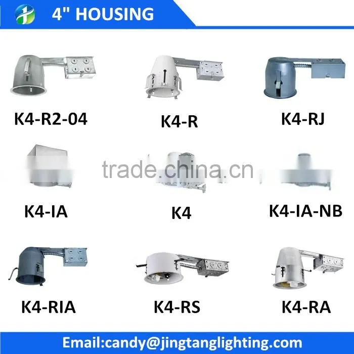 Square recessed led downlight trim with stepped baffle die casting etl