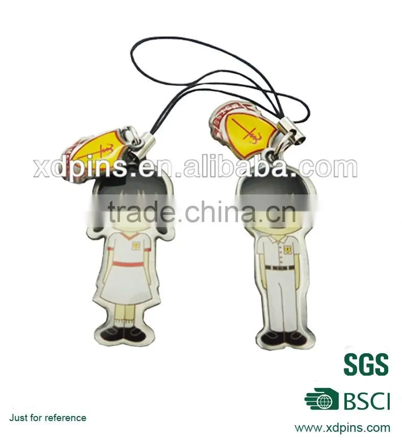 custom design metal phone strap for promotion