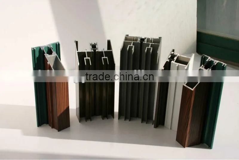 wooden grain,wooden shift aluminium profile for windows and doors