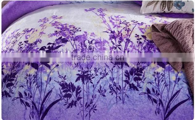 china supplier soft printed Flannel bedding sets