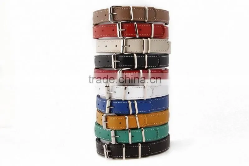 bulk dog collar belt factory supply leather dog leash made in china 2015
