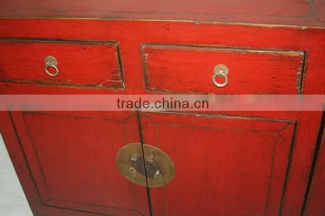 Antique vintage furniture/red sideboard