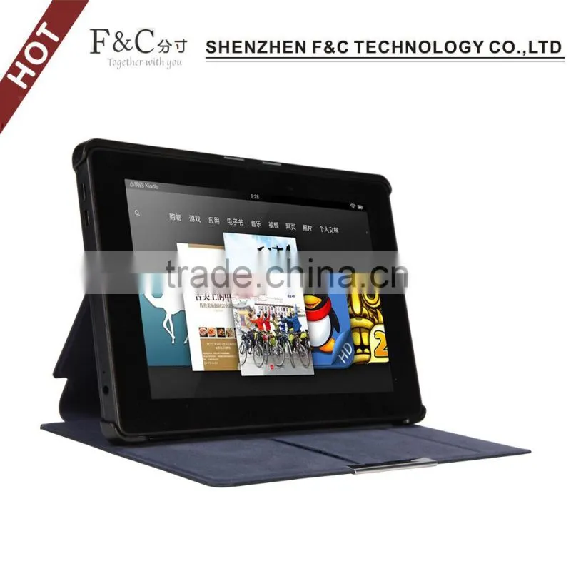For 2014 Amazon Kindle Fire HD 7'' slim pu leather case with stand