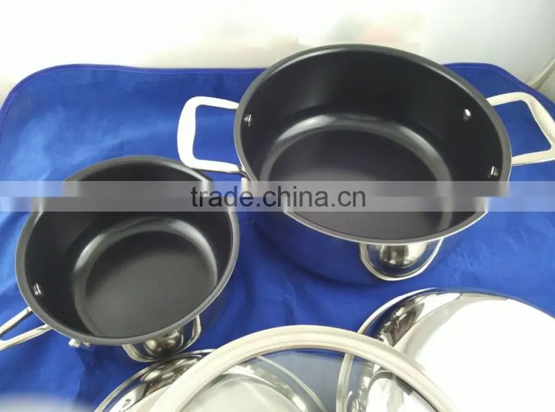 Triple Stainless Steel(3 layers) Nonstick Frying pan Saucepan Saucepot Casserole Cookware set