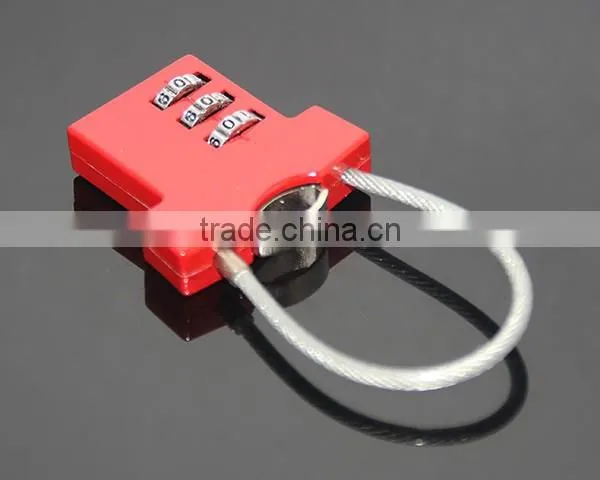 T-shirt Shaped Resettable 3 Digit Travel Luggage Suitcase Alloy Padlock Steel Wire Changeable Combination Lock