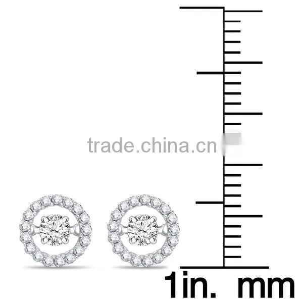 China Wholesale Sterling Silver White Cubic Zirconia Dancing Diamond Jewelry Set