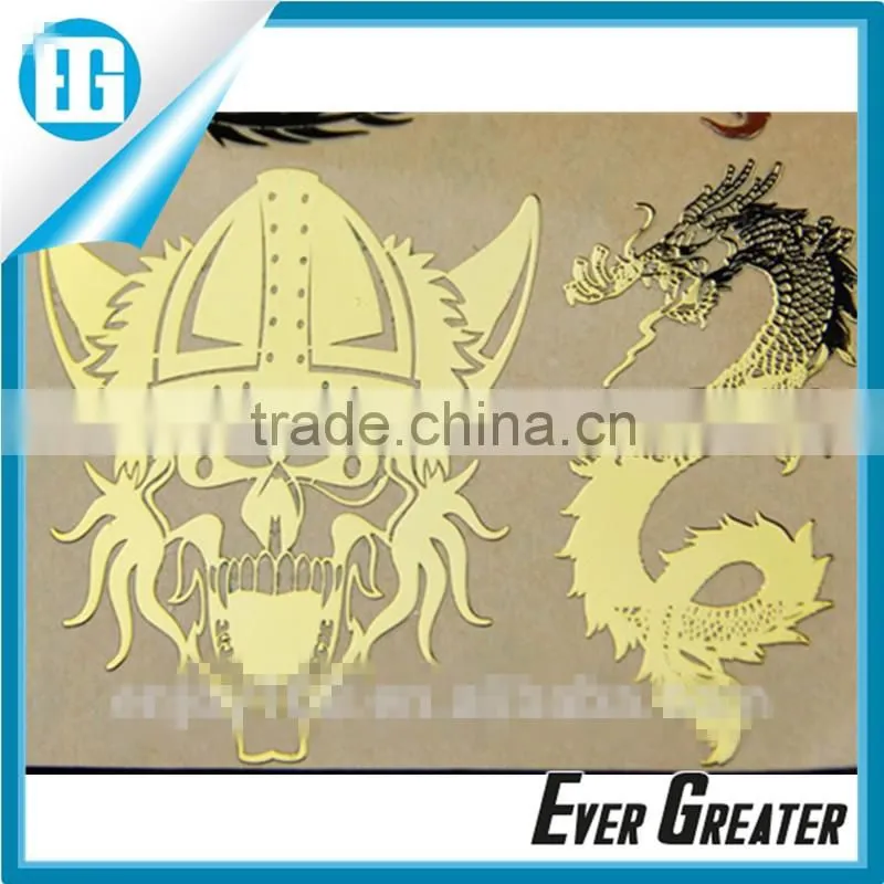 Custom decorative sticker silver nickel sticker electroformed sticker