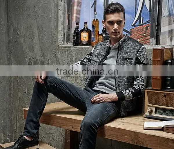 Fashionable hot sell colorful leather jacket men down jacket