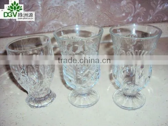 transparent glass cup
