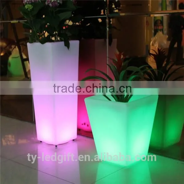 party led flower pot outdoor wedding decoration led flower pot