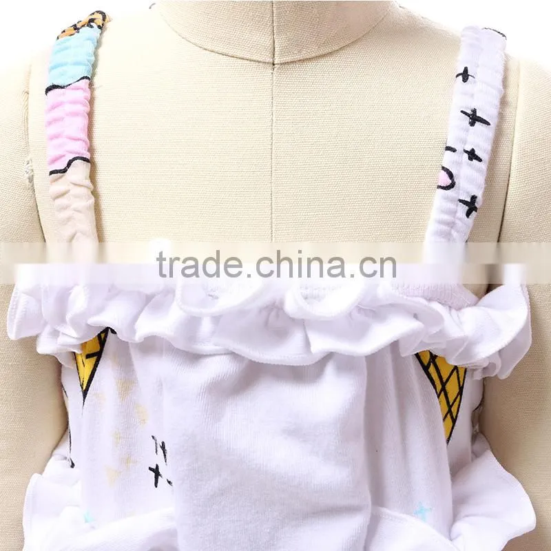 High Quality Wholesale Infant Sleeveless Cotton Cute Ruffle Dressy Baby Rompers