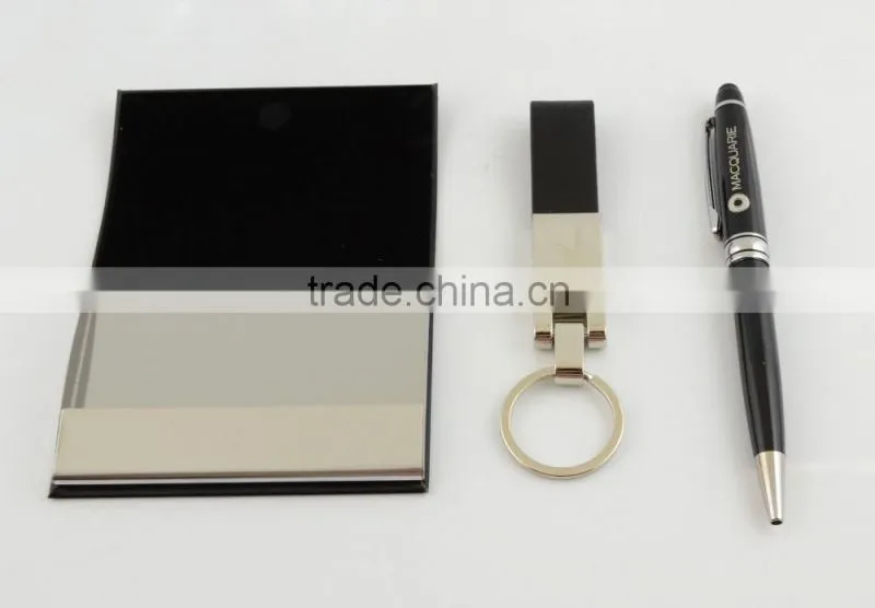 High-end Company Gifts Business Travel Portable Tool Kits including Name Card Holder, Key Chain and Ballpoint Pen