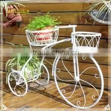 antique 3 set iron heart shape square plant stand