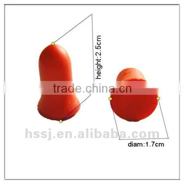 2016 hot selling PU foam bell shaped ear plugs with string ear plugs hearing protection ear plugs for noise