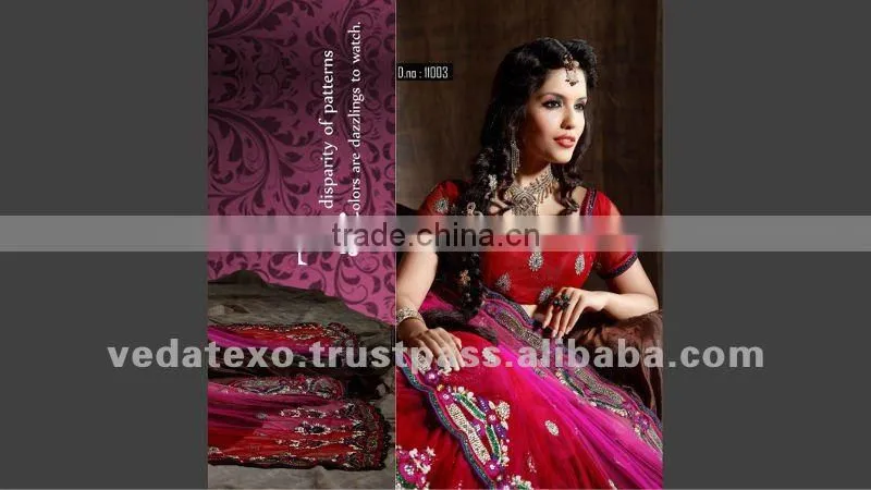 Red & Pink Wedding Saree
