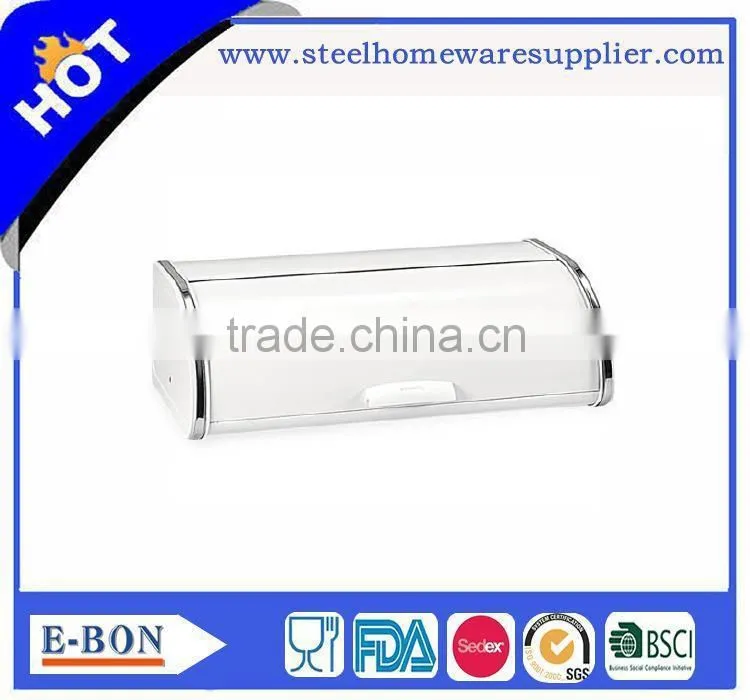 High quality stainless steel white ceramic bread bin