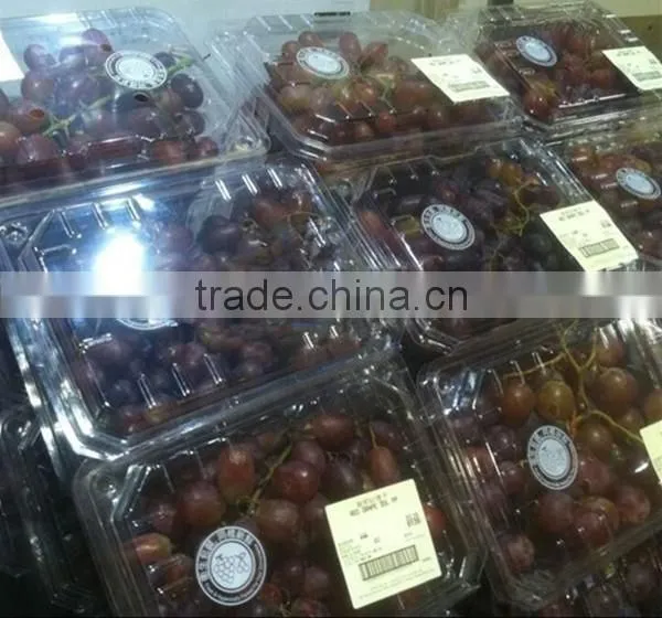 PET / PVC plastic fruit packaging box for grape