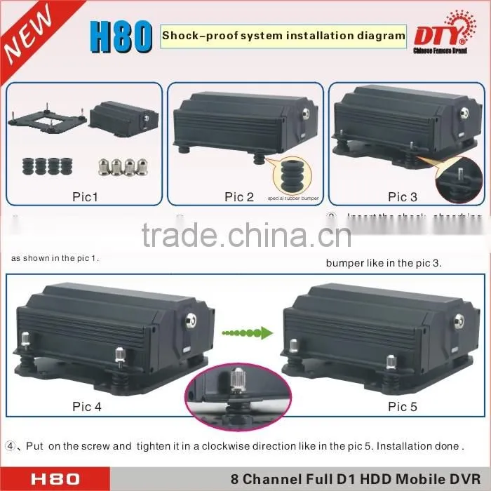 4ch 12 volt internal hdd mini hd dvr with sd card slot