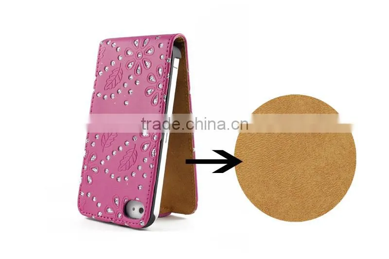 Beatiful Diamond leather case for phone, OEM accepted, compatible brand Samsung and apple