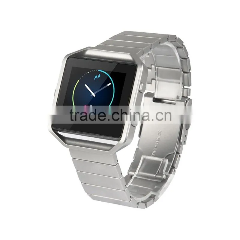 Luxury Stailess Steel Strap For Fitbit Blaze Smart Watch Band link Bracelet