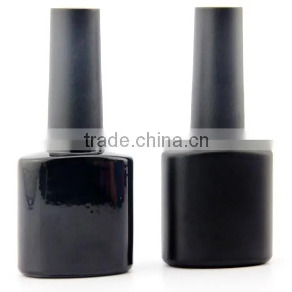 black gel nail polish glass bottle uv with brush and cap