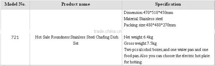 Round chafing dish with show window,chafing dish catering dish