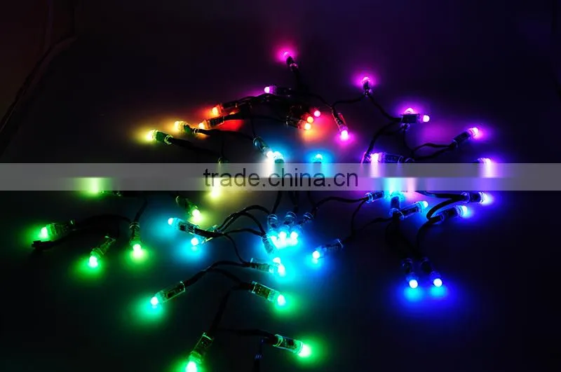 Green Wire 12mm WS2811 pixel led module, 5V IP68 waterproof
