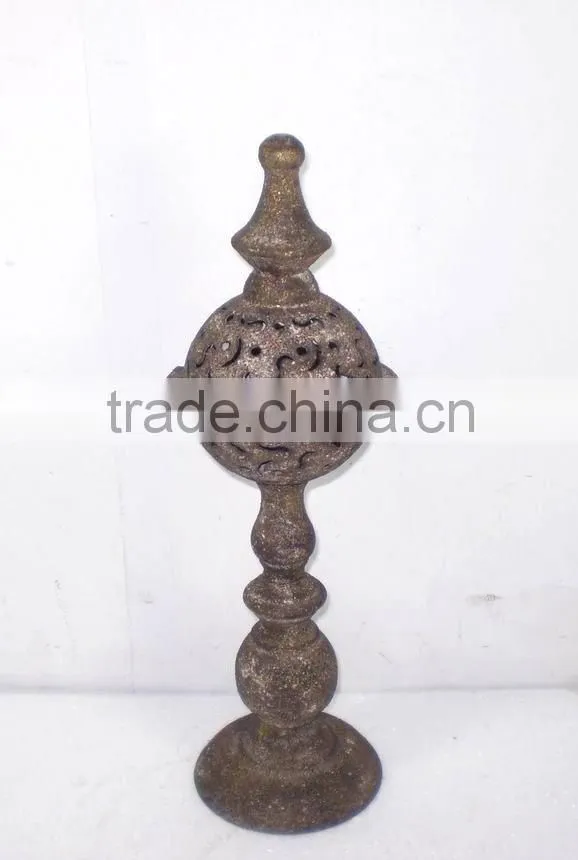 KS4120J- sphere metal candle lantern w/stand